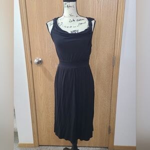 Merona Black Cowl Neck Comfy Jersey Knit Summer Dress